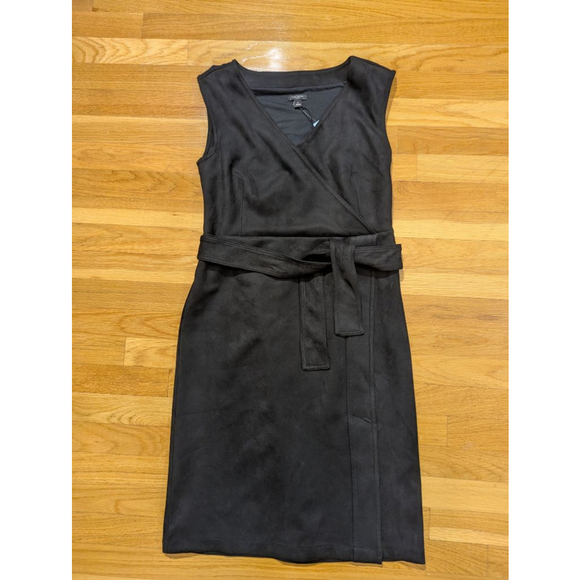 Ann Taylor Petites Faux Suede Midi Wrap Dress 6 Petite - Picture 3 of 12